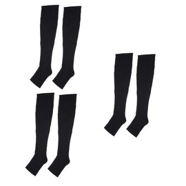 Baluue 3 Pairs Body Shaping Compression Stockings Sports and Casual Wear Calf Compression Sleeve Venous Pressure Hose Size s Black
