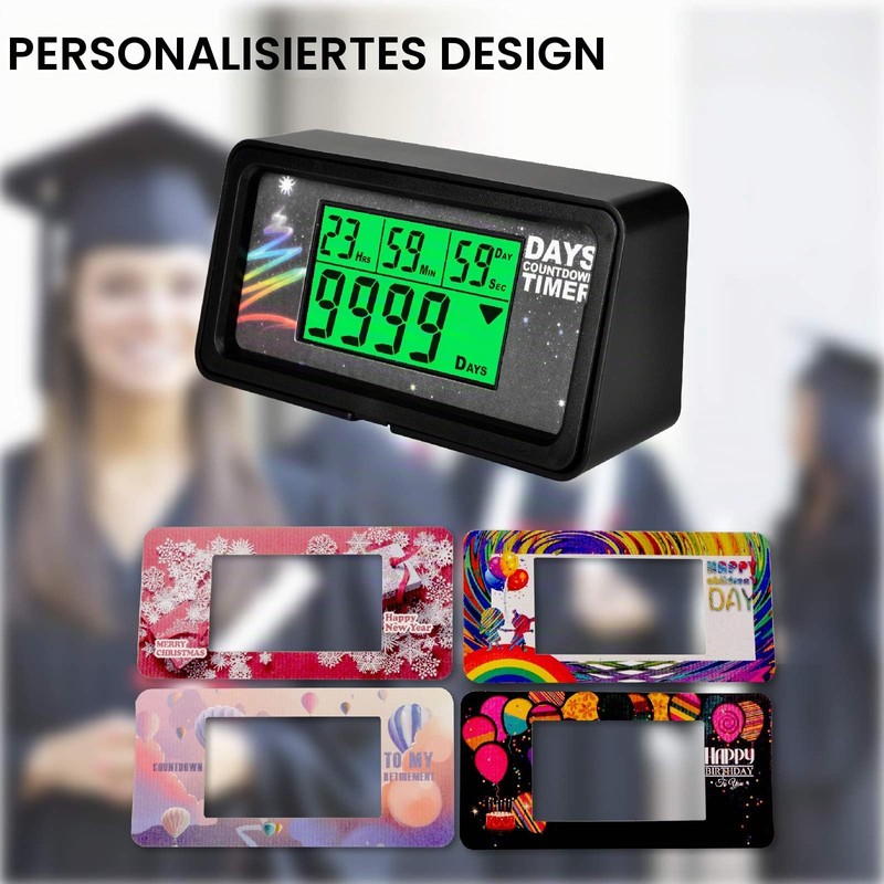Jayron Backlight Digital 9,999 Days Countdown Timer Large LCD Display