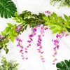 DearHouse 4Pcs 6.6Ft/Piece Artificial Flowers Silk Wisteria Garland Artificial Wisteria