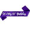 Purple It's My 18th Birthday Sash Funny 18th Birthday Sash