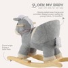 Rock My Baby Rocking Gray Horse with Chair, Plush Stuffed