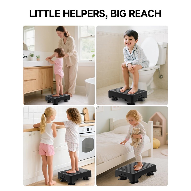 Adjustable Step Stool for Adults, Bed Step Stools, 600 LBS