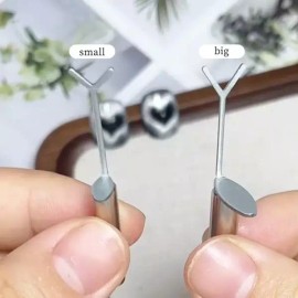 철 와이어 고양이 눈 자기 막대와 4pcs 네일 아트 자석 세트 강한 하트 모양의 연마 효과 도구 [육군 녹색] Steel Wire Cat Eye Magnetic Stick with 4pcs Nail Art Magnet Set Strong Heart-Shaped Polishing Effect Tool [Army Green]