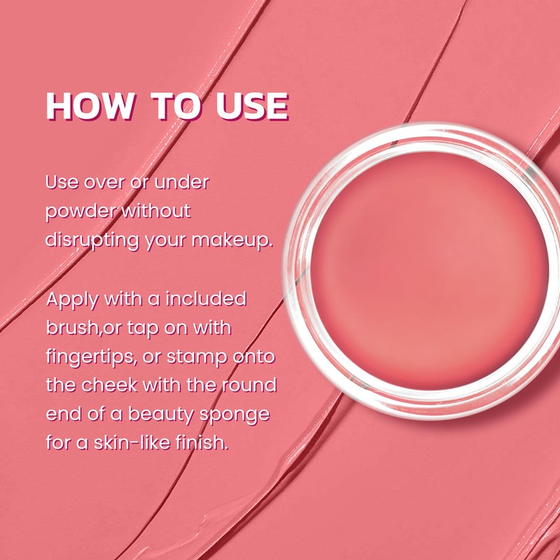 Unusual Beauty Cream Blush for Cheeks, Lips and Eyes, Natural-Looking,