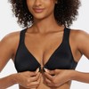 MELENECA Women's Front Closure Bras Plus Size Unlined Underwire Back