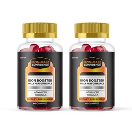 (2 Pack) Iron Booster Gummies, IronBooster Maximum Strength Performance Gummys, IronBooster All Naturals Gummy Supplement, Advanced Supplement, IronBooster Premium Wellness Gomitas (120 Gummies)