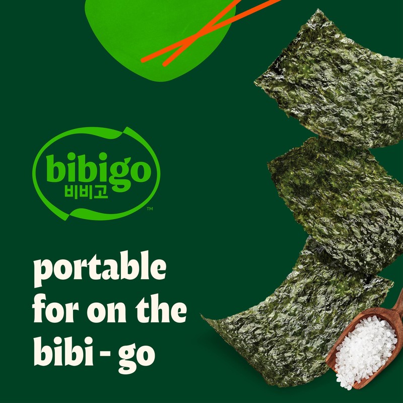 Bibigo Seaweed Snack, Sea Salt Flavor, Non GMO, Gluten Free,
