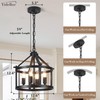 Yidelloc Farmhouse Light Fixtures Round Cage Chandeliers 4 Lights E12