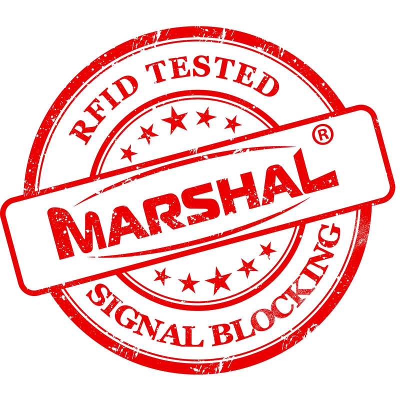 Marshal® Wallet RFID Blocking Men's Leather Slim Trifold Wallet with