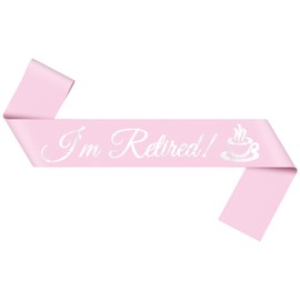Retirement Gifts for Women Retired Sash Retirement Party Decorations for Mom Grandma Wife Best Friends Nurse Colleague Female Celebration Sashes for Retirements Party Supplies Retired Decor Pink