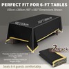 Teruntrue 2 Pack Black Tablecloths 153x260cm Polyester Rectangle Table Cloth