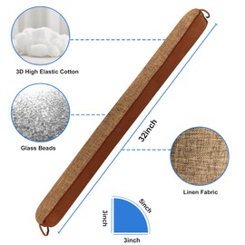 NABOWAN 32" Weighted Under Door Draft Stopper -Triangular Door Draft Blocker with Hook Loops for Easy Install, Save Energy, Home Room Essentials