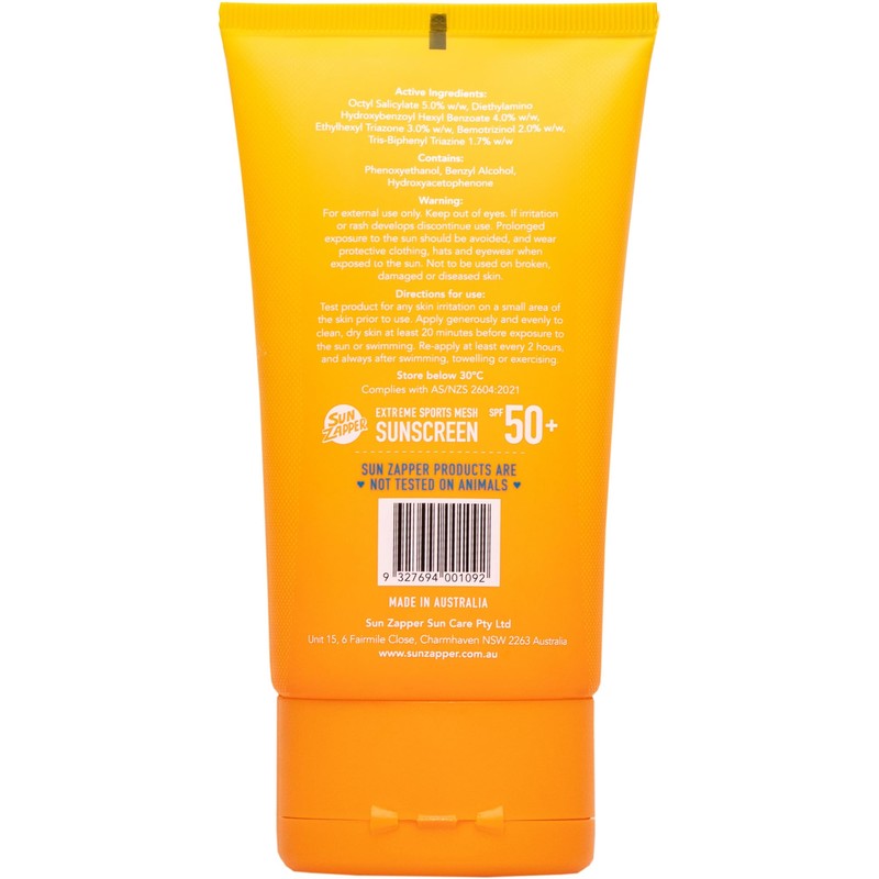 Sun Zapper Sports Sunscreen Lotion 90mL SPF 50+ Sweat Proof