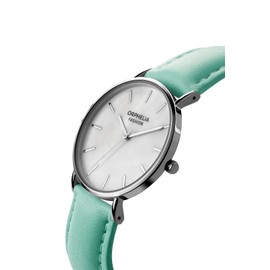 Orphelia Fashion Women's Analogue Quartz Watch Perla with Leather Strap, Green, Ribbon