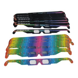 Rob's Super Happy Fun Store Fireworks Diffraction Glasses - 100 Glasses - Rave Waves and Rainbow Spectrum Variety Pack