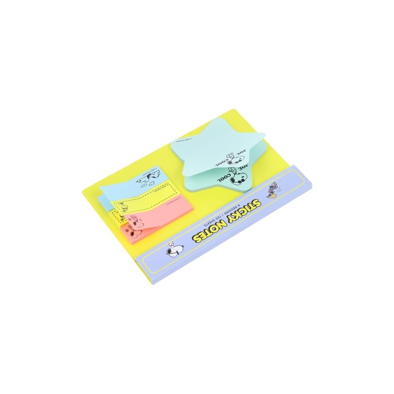 Sunstar Stationery Snoopy Sticky Notes, Die Cut, Peanuts Petite Collection,