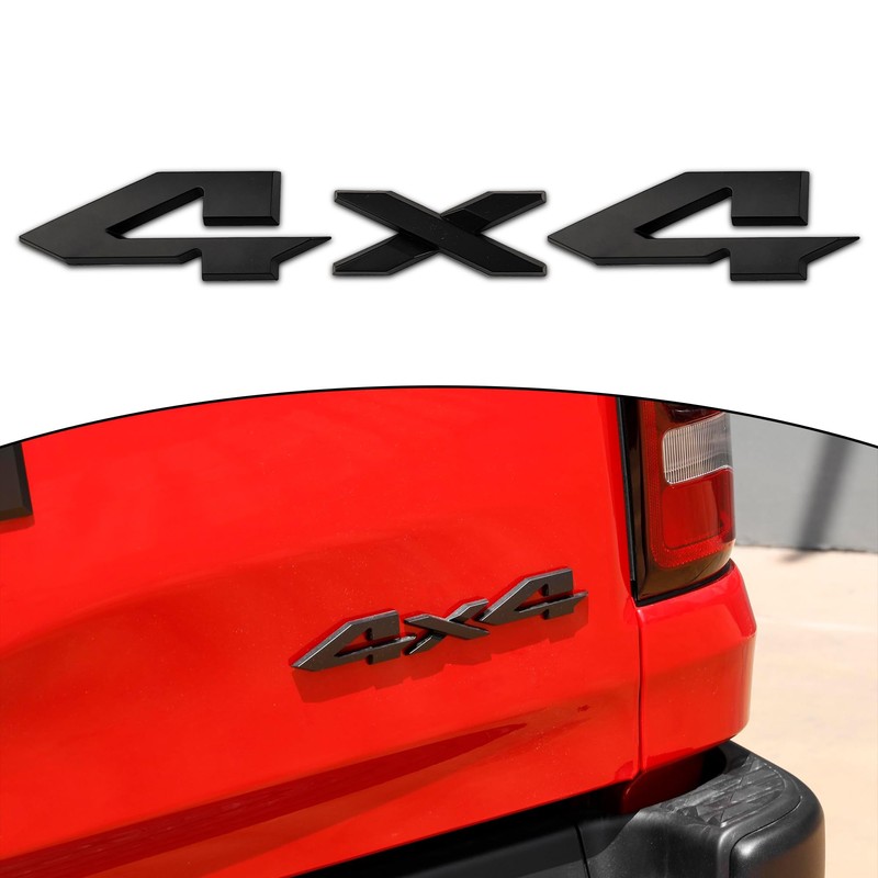 Zhizhong 4x4 Letter Emblem, Matte Black Rear Tailgate Badge Fit