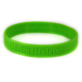 Godstrong 8020014 3 Pieces Green Small Size Embossed Silicone Band Eph. Ephesians 6:10-11