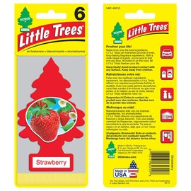 Little Tree Air Freshener, Strawberry 6pac, Value Set of 6! LittleTree Air Freshener, Strawberry 6-Pack