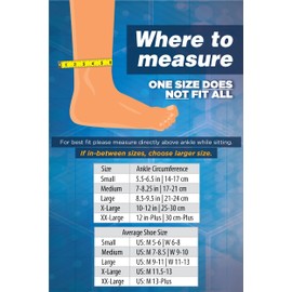 Orthosleeve® AF7 Knöchelbandage | Schwarz - Linker Fuß - Größe S| Exklusive Kompressionstechnologie mit 7 Zonen | Knöchelschmerzen, schwache Knöchel, Achillessehnenentzündung