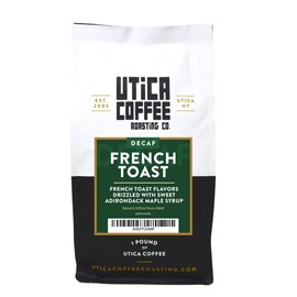 Utica Coffee Roasting Co. Decaf French Toast | Specialty Flavored Ground Coffee | 16 Oz Reclosable Bag