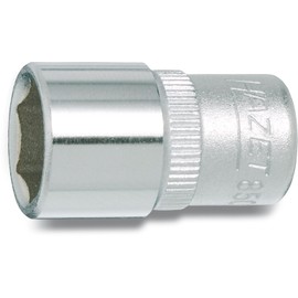 HAZET Socket, Hexagonal, 850-8, Side Width: 0.3 x Insertion Angle: 0.25 x Total Length: 1.0 inches (8 x 6.35 x 25 mm), 1 Piece