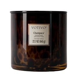 Votivo Red Currant Tortoise Scented Candle | 22.7 oz Soy Wax Blend | Decorative Home Decor Tortoiseshell Pattern | 100 Hour Burn Time