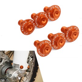 JFG RACING 6PCS Motorrad Vordergabeln Schutzschrauben für 50/65/85SX 125-530SX/SX-F/XC/XC-F/EXC/EXC TPI/EXC-F/XC-W/XCF-W 690ENDURO/R Orange