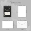 Kirsten McMillan 25 Black Wedding Invitations with Envelopes - A6