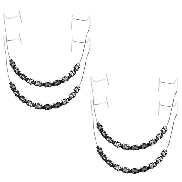 FAMULP 4 Pcs One Step Fake Braces,Clip on Braces with