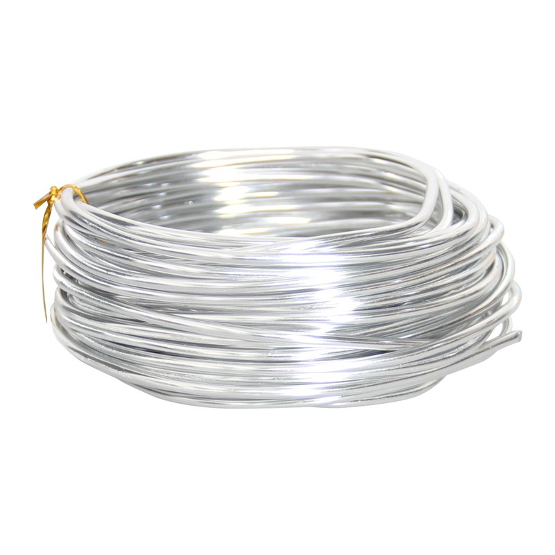 32.8 Feet Silver Aluminum Craft Wire, 9 Gauge 3mm Thickness