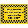 VSafety Premises Alarmed and Protected by CCTV Sign - 200mm