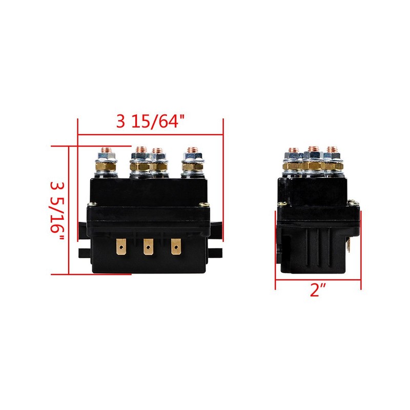 12V 500A Winch Solenoid Contactor Relay for 8000lbs-12000lbs ATV UTV