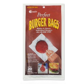 Perfect Burger Bags - Freezer Storing Wrap for Hamburger Patties or Ground Meat | Nonstick Paper, Easy to Cling, Uniform Round Patty, No Odor Contamination in The Fridge - 6 Pack (120 Count) by Cadie