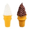 Luxshiny Simulation Ice Cream 2PCS Artificial Ice Creams Cone, Fake