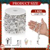 16ft Christmas Garlands Crystal Acrylic Bead Garlands, Clear Iridescent Bead