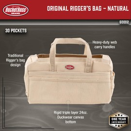Bucket Boss - Original Rigger’s Bag - Natural, Tool Bags - Original Series (60002) , Beige