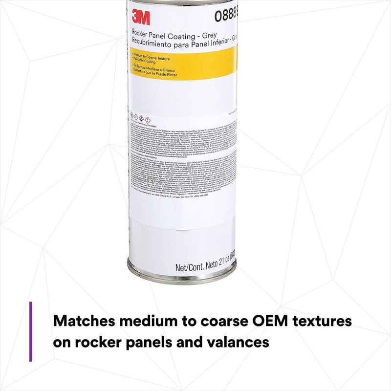 3M Rocker Panel Coating Aerosol Spray, 08889, 21 oz, Gray,