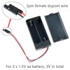DIYmalls 3V 2 Cells AA Battery Holder Case Box with