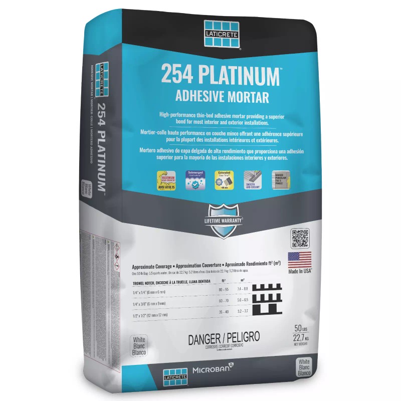 Laticrete 254 Platinum White Thinset - 50 lb