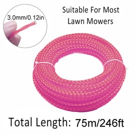 LSRVNM Grass Trimmer Line 3mm x 75m - Twist Nylon 3mm Strimmer Line, Grass Weed Trimmer String Line - Perfect for Garden and Lawn Maintenance