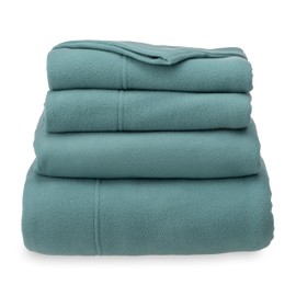 Berkshire Blanket Luxury Soft Microfleece King Sheet Set, Warm and Durable, All Season Sheet (King, Caribbean Turquoise)