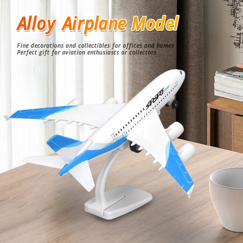 Alloy Airplane Model Aircraft Model 5 Lights Passenger Jet Toy