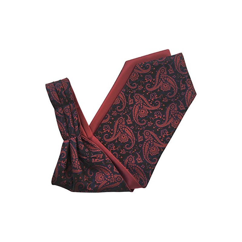 Great British Tie Club Mens Paisley Satin Reversible Ascot Cravats