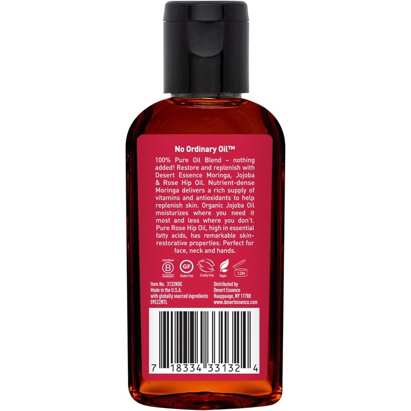 Desert Essence - Aceite de Moringa, Jojoba y Escaramujo para