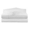 Pointehaven 200 GSM Flannel Sheet Set, Twin, Solid, White