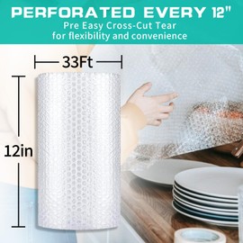 Duccinp Bubble Wrap 12 Inches x 33 Feet, Shockproof, Cushioning, Prevent Items From Falling, Suitable for Daily Handling and Corporate Transportation