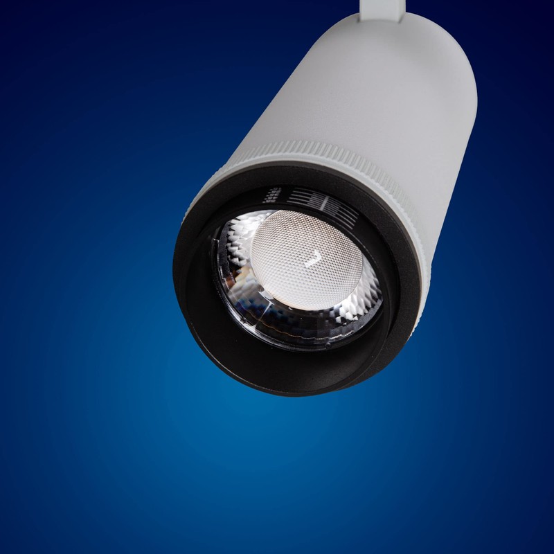 Mextronic 3-Phase Spotlight Warning White/Track Spotlight with Adapter, 20 W