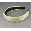 Gold braided headband soft fabric covered band grip teeth braid