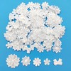 XCSJ 50 Pcs Lace Flowers Appliques White